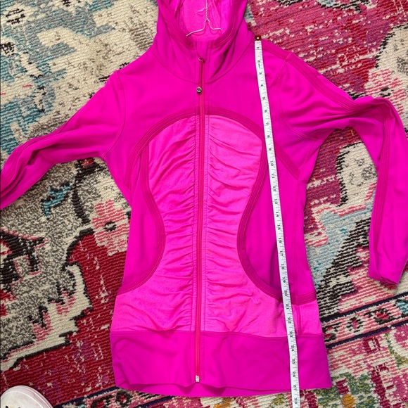 Lululemon Pure Balance Paris Pink Zip-Up Hoodie Jacket. Size 6 - Picture 7 of 7
